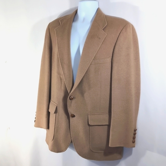 Van Julian Wool  Fully Lined Camel Color Sports Jacket / Blazer - Size 40R - Picture 2 of 9